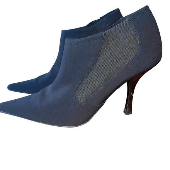 BCB Girls Women’s Ankle Boot Pointed Toe 4” Kitten Heel Black Ankle Bootie 8 1/2 - Picture 1 of 8